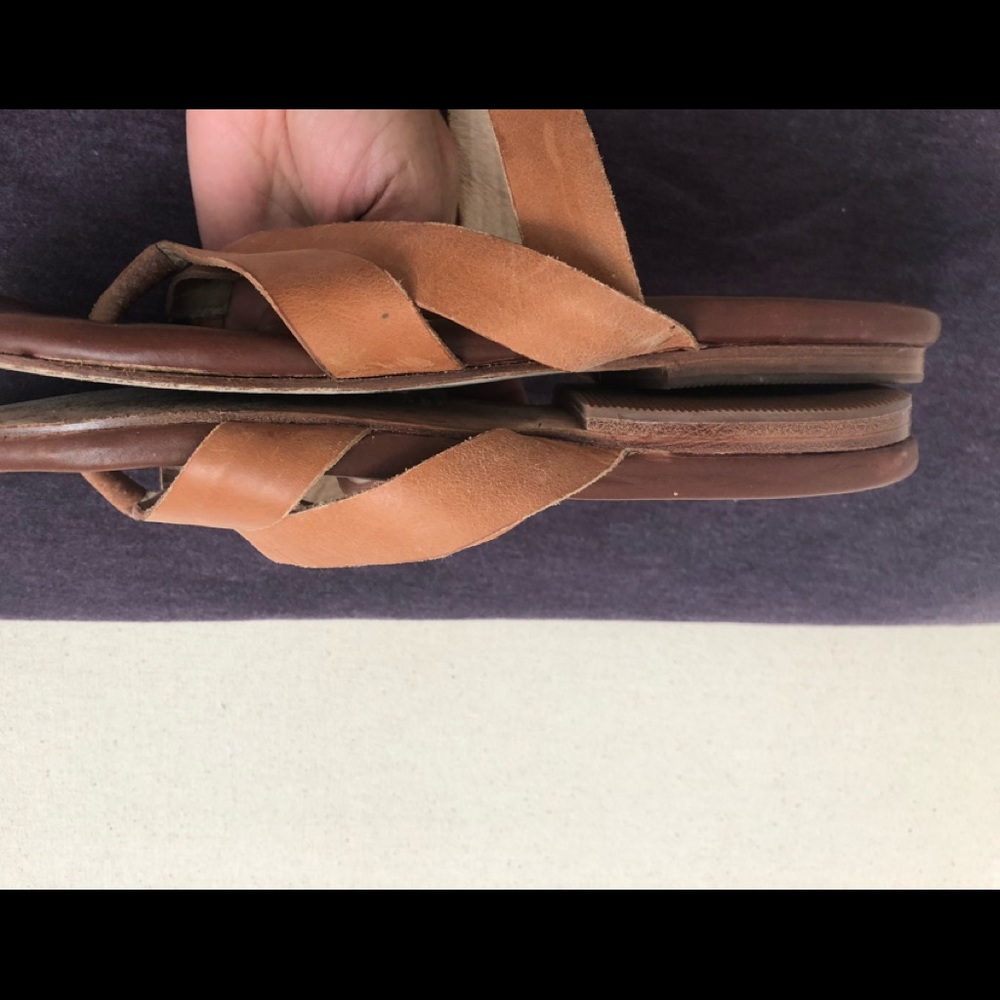 Matt Bernson Cognac Leather Strappy Sandals - Picture 7 of 8